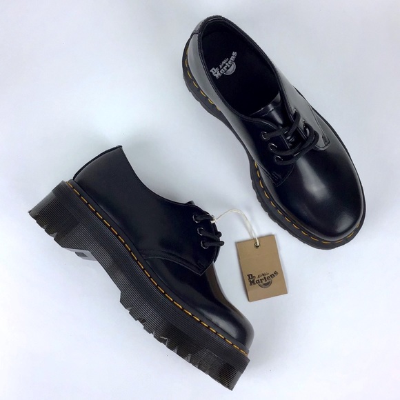 Dr. Martens Shoes - Dr. Martens 1461 Quad Platform Leather Oxfords